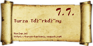 Turza Tárkány névjegykártya